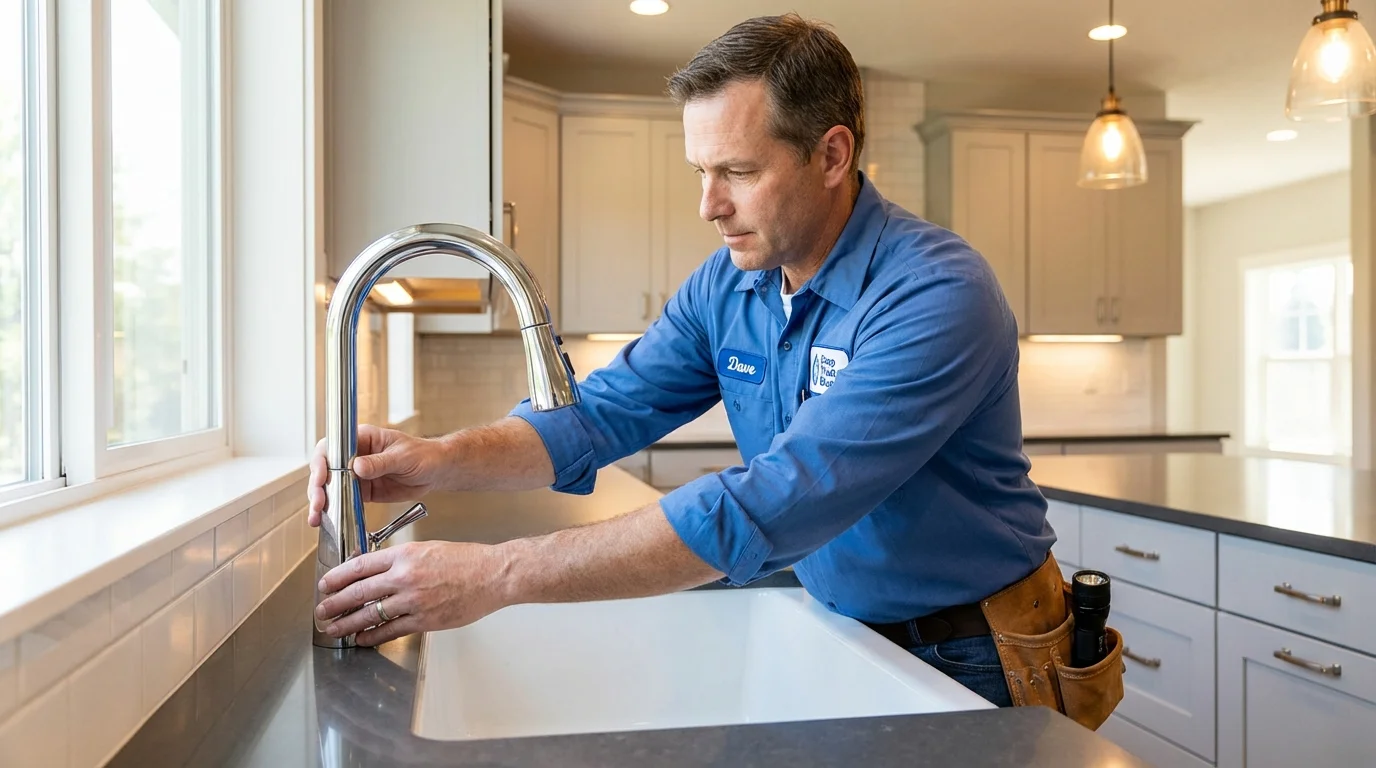 Kitchen faucet installation by Johns Plumbing LLC in Lansdale